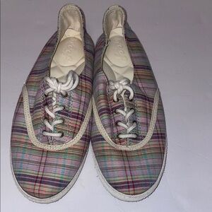 Reef Bella Costas Ocean Mist Purple and Pink Plaid Womens 7M Sneakers